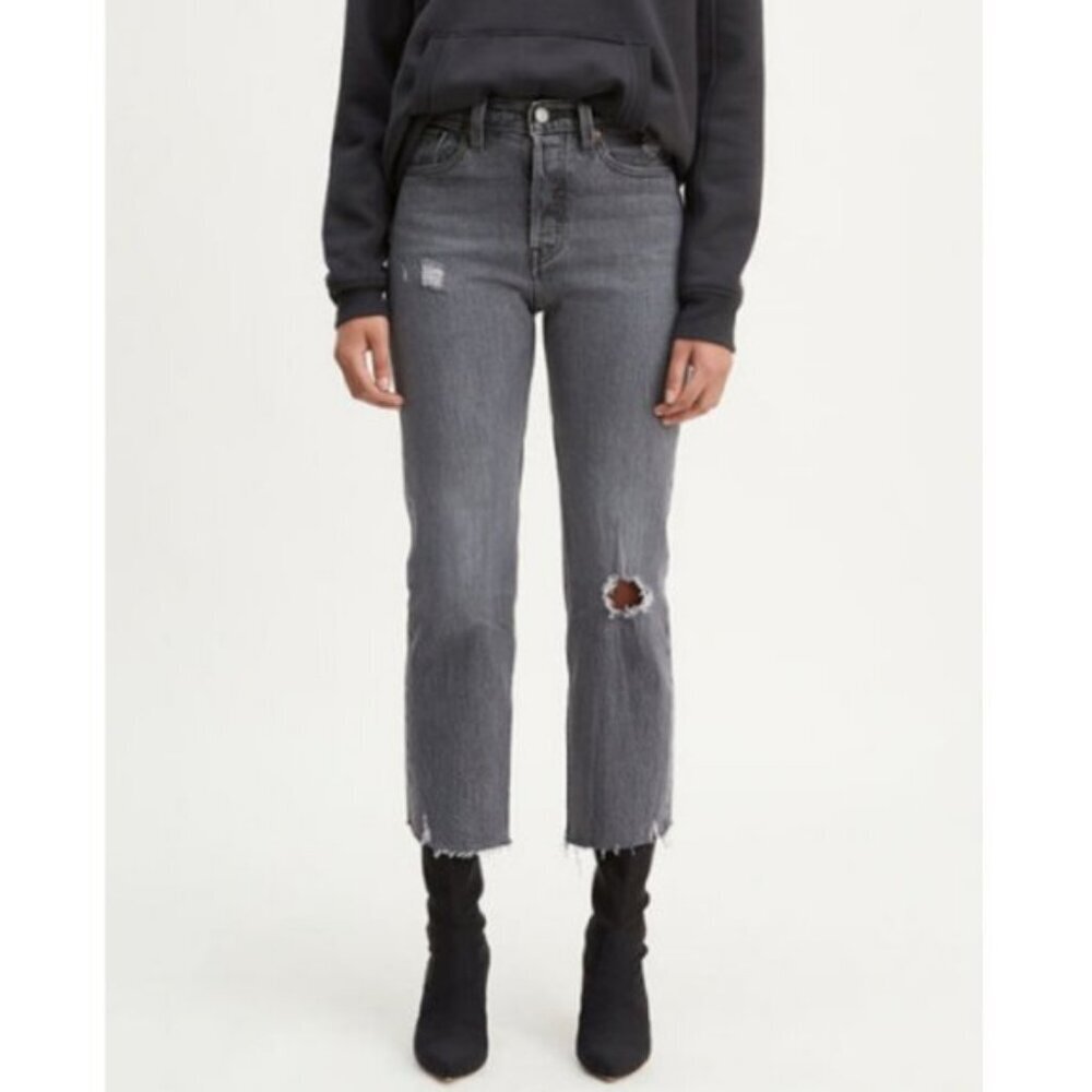 Levi's Wedgie StraIght Fit Jean In Cabo Smoke Grey Size 24 X 26